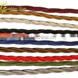 Multi Colored Two Cord Braided Power Cable Textile Cord
