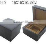 Black Leather & Brown Suede Gift Packing Box thumbnail-1