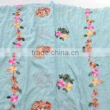Good Quality Flowers Embroideried Soft Cotton Shawl Scarf Hijab thumbnail-3