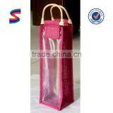 Pu Leather Wine Bag Neoprene Wine Tote Bag thumbnail-1