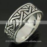 Sterling Silver Celtic Mens Band Ring, rp242