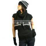 Wholesale Knitted Scarf Beanie and Glove Sets thumbnail-1