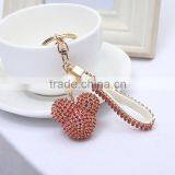 High Quality PU Crystal Monkey Keychain Valentine's Day Lovelry Gift Women Bag Accessories Car Decoration Acces Fashion Jewelry