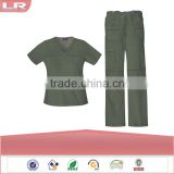 Wholesale OEM Hotsale Fashion Natural Uniforms Women's Junior Scrub Set/Nurse Uniform/Hospital Uniform