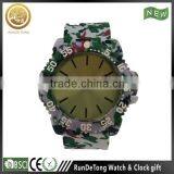 Silk Printing Men Silicone Rubber Bracelet Watch Japan Movt thumbnail-1