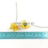 Yellow, Small Handmade Mulberry Paper Flower, Wedding Party, Scrap-booking Crafts, Wholesale thumbnail-3