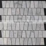 Trapezium Mosaic Carrara Marble Mosaic, Stone Marble Mosaic thumbnail-1