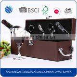 China Manufacturer Luxury Custom Design PU Leather Wine Box thumbnail-1