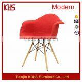 Bazhou Middle Back Fashion And Comfort Fabric Function Wooden Leg Leisure Chair thumbnail-6