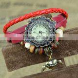 Wholesale New Style Retro Metal Fashion Leather Bracelet Water Quartz Hand Clock Women Wrist Watch ,antique Gold Filled Watch thumbnail-2