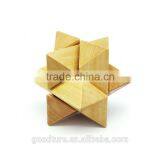 2015 Hot Sale Wooden IQ Intelligent Puzzle Magic Puzzle Kongming Lock Brain Teaser Model Number GAD1078 thumbnail-5