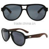 Aviator With Ebony Wood Sunglasses thumbnail-1
