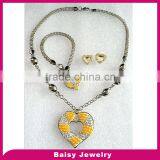 2016 Latest Design Stainless Steel Wholesale Jewelry Set thumbnail-1
