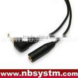 3.5mm Stereo Plug RA to 3.5mm Stereo Jack Cable Gold