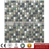 IMARK Crystal Glass Mixed Marble Mosaic Tiles with Electroplated Coated Mosaic Tiles and Painting Glass Mosaic Tiles(IXGM8-045)
