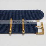 Gold Hardware Navy Blue Ballistic Nylon Watch Strap 24mm thumbnail-2
