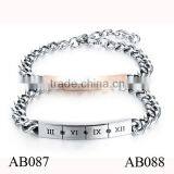 Luxury Stainless Steel Chain Bracleet For Couples With Rose Gold And Silver Plated