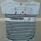 Hot Sale Lovely Cotton T-shirt Fashion Short Sleeve Girls Tops