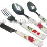 Stainless Steel Cutlery With Ceramic Handle thumbnail-1