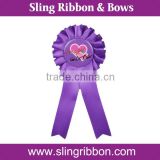 Factory Directly Purple Ribbon Rosette Medal And Ribbon