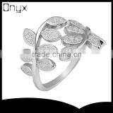 925 silver peace and love olive leaf adjustable open ended ring