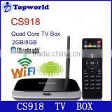 Original Android 4.2 Quad Core A9 1.8Ghz 2GB RAM 1080P CS918 RK3188 TV Box thumbnail-1