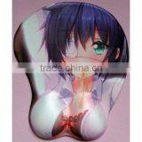 3D Sexy Girl Big Breast mouse pad with Wrist Rest,direct factory