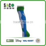 Simple White Blue Knee-high Sports Socks thumbnail-3