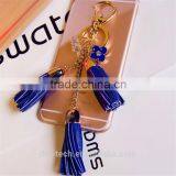 Luxury Leather Tassel Car Keychain thumbnail-5