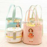 China Factory Direct Wholesale Fancy Canvas Warmer Lunch Tote Bag With Inner Bag thumbnail-2