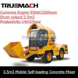 3.5m3 mobile self-loading concrete mixer for sale