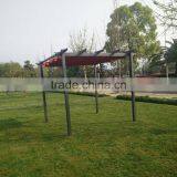 Perfect Design Outdoor Patio Garden Aluminum Pergola Gazebo Canopy Shade Burgundy thumbnail-1