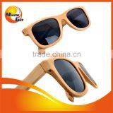 OEM Custom Nature Bamboo Polarized Sunglasses With Black Lens