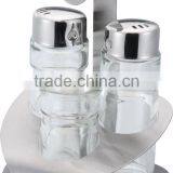 Factory Stainless Steel Condiment Glass Oval Oil and Vinegar Bottle Holder thumbnail-4