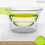 Double Wall Clear Glass Small Dessert Bowls thumbnail-3