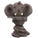 custom make plastic Elephant Head Bust Statuette,make custom design animal head plastic bust statue