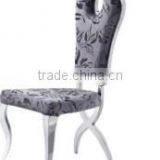 Fabric Dining Chair Stainless Steel Legs Chair Classic Chair Restaurant Chair Antique thumbnail-2