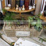 Handmade Decorate Wicker Flower Basket thumbnail-2