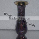 Modern Style Silver Engraved Black Metal Small Handmade Flower Vase thumbnail-1