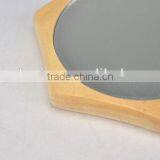 Hexagonal Wooden Mirror thumbnail-2