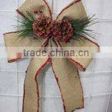 Jute Christmas Bowknots With Pines and Pinecones thumbnail-3
