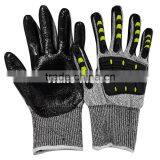 NMSAFETY Nitrile Industrial Gloves Liner With TRP & Mechanic Cut Level 3 Gloves thumbnail-1