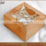 Small Size Ring Bearer Box With Burlap Pillow 4in thumbnail-4