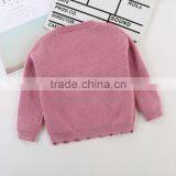 High Fashion Knitwear 100 Handmade Baby Sweater With Applique 3D Flowers thumbnail-4