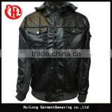 High Quality Winter Thick Fur Lining Fleece Hoodymen pu Leahter Jacket thumbnail-1