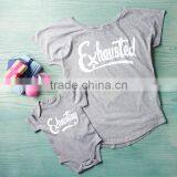 New Arrival Latest Design Baby Clothing Boutique Mother and Daughter Cotton Printing Sleeveless Wholesale Custom T Shirt thumbnail-4