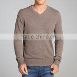 New Design V-neck Knitting Patterns Cashmere Men Pullover thumbnail-1