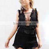 Runwaylover 5192 Europea Hot Sale Sexy Ladies See-through Sexy Playsuit thumbnail-3