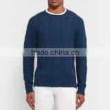 High Quality China Customed Latest Sweater Designs for Men Ribbed Trims Wool Blend Sweater thumbnail-2