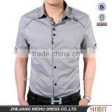 Stylish Short Sleeves Pleated Shoulder Casual Shirt thumbnail-1